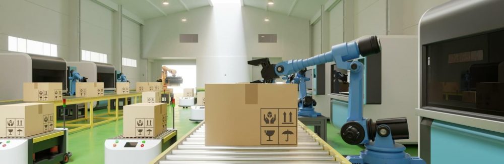 interior-of-warehouse-in-logistic-center-have-agv-robot-arm